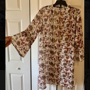 Buckle Western Style Floral Kimono Coverup Cardigan